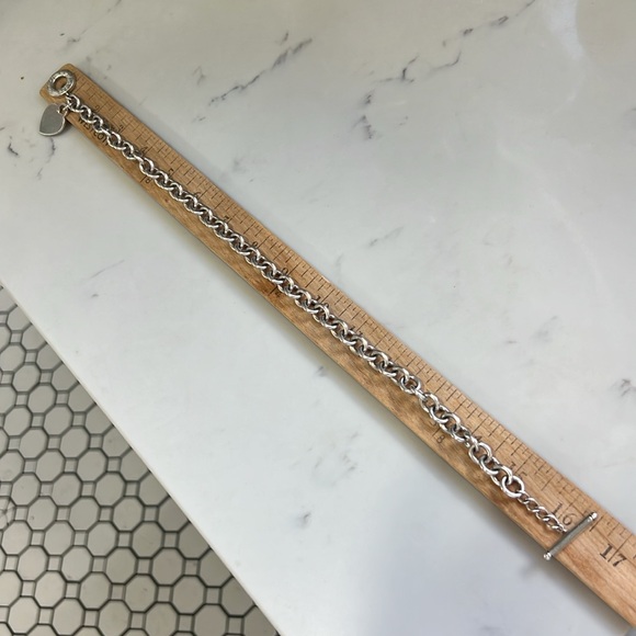 Tiffany & Co. Sterling Silver Heart Tag Toggle Chain Link Necklace. 💙 - Picture 11 of 17